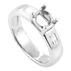 Jose Hess Platinum and Diamond Engagement Ring Mounting