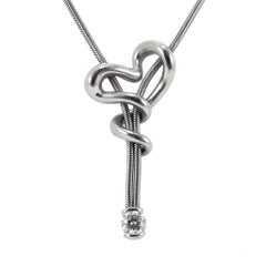 Jose Hess die Squiggle Collection 950 Platinum 0,15ct Round Diamond Halskette