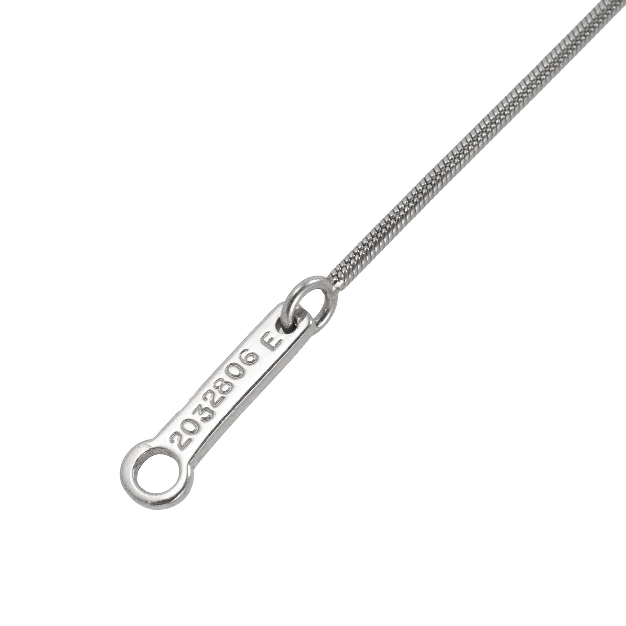 Jose Hess die Squiggle Collection 950 Platinum 0,15ct Round Diamond Halskette Damen im Angebot