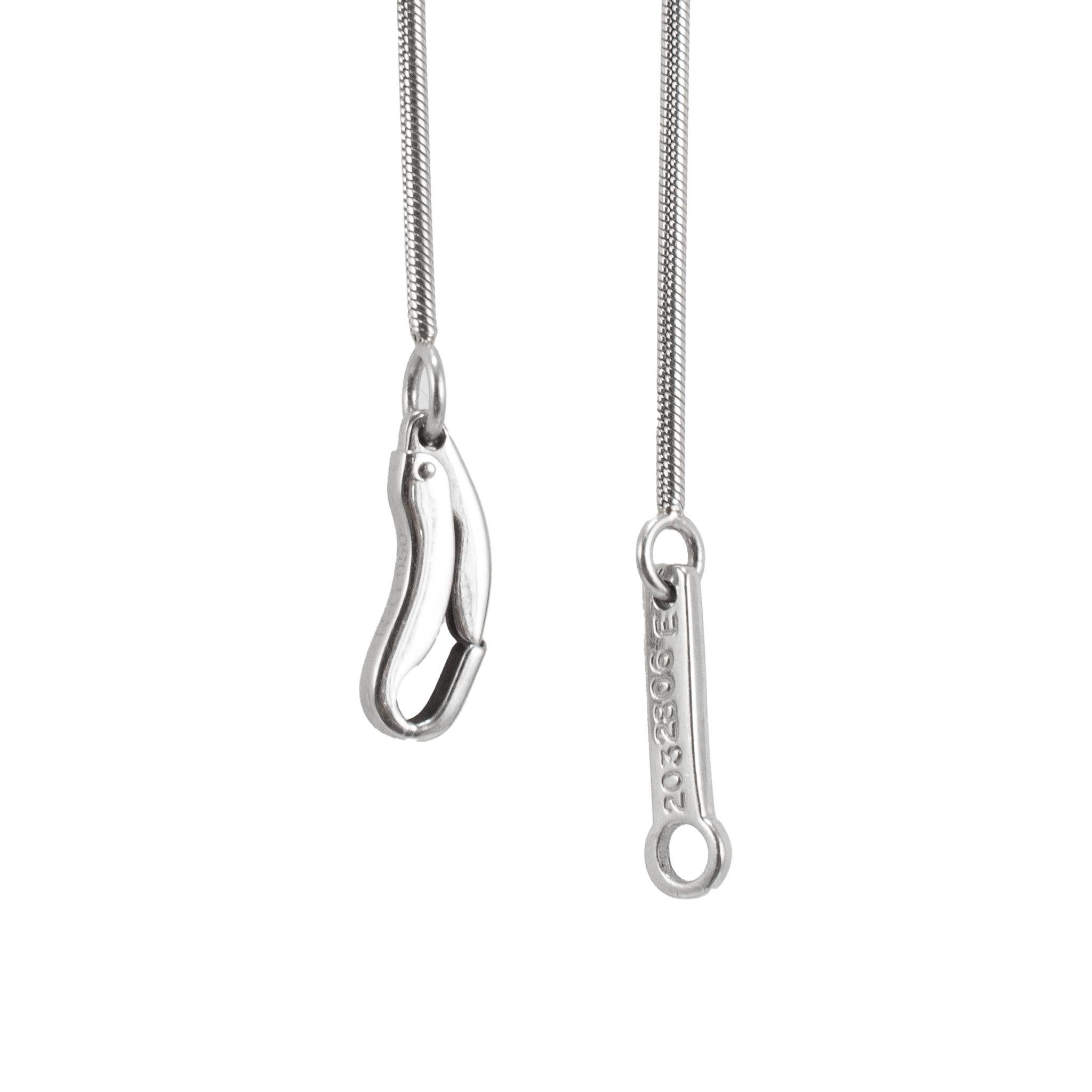 Jose Hess die Squiggle Collection 950 Platinum 0,15ct Round Diamond Halskette im Angebot 2