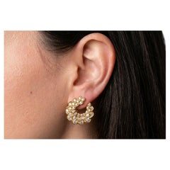 Orecchini a clip con diamanti in oro 18 carati vintage di Jose Hess, 4,30 carati Orecchini a clip con diamanti in oro 18 carati vintage di Jose Hess, 4,30 carati