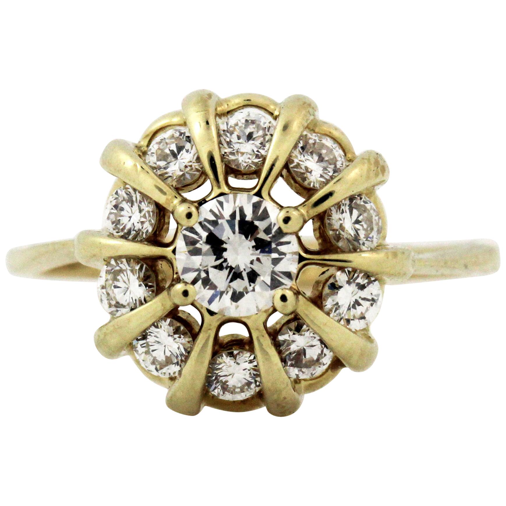Jose Hess Yellow Gold and Diamond Cocktail Ring
