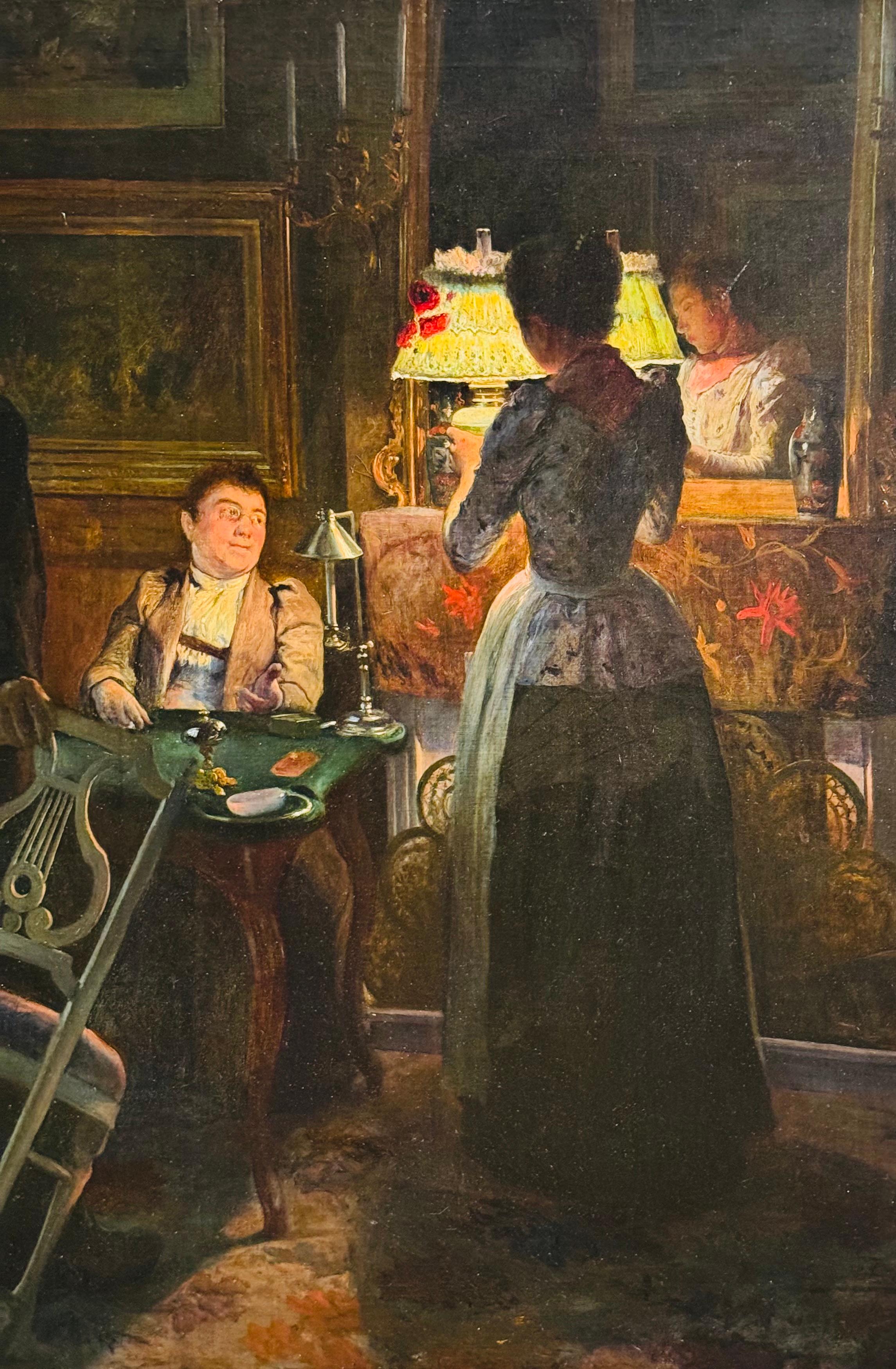 Partida de Tresillo - Painting by José Jiménez Aranda