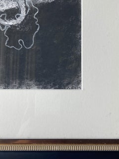 Jose "Jojo" Legaspi Drawing, Charcoal on Paper, Framed