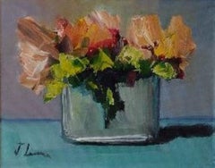 Vase of Flowers II - Original Impressionist Oil Painting on Canvas 2022