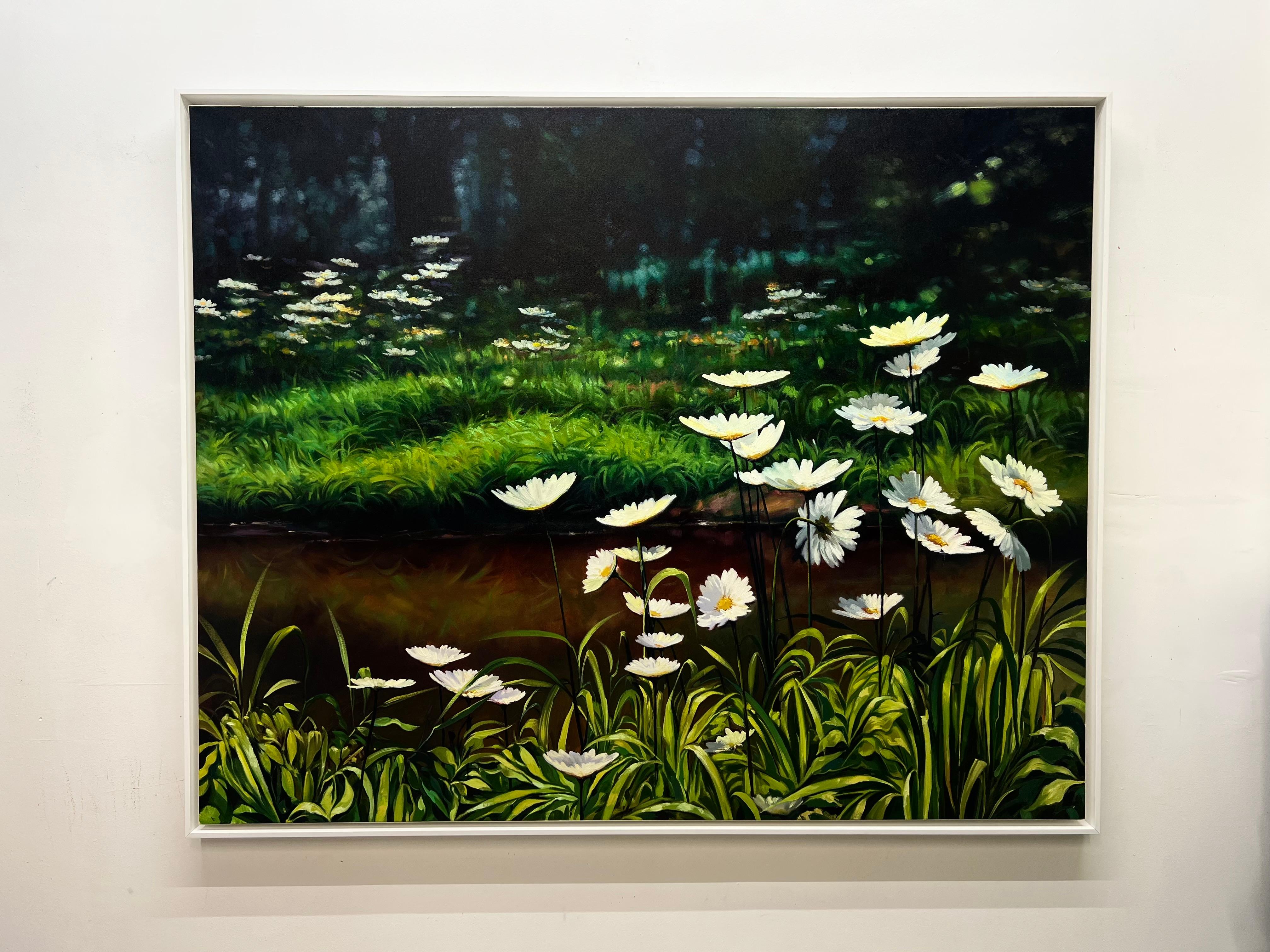 <p>Commentaires de l'artiste<br>L'artiste Jose Luis Bermudez capture une tapisserie verdoyante de la nature où de délicates marguerites dominent la scène. 
