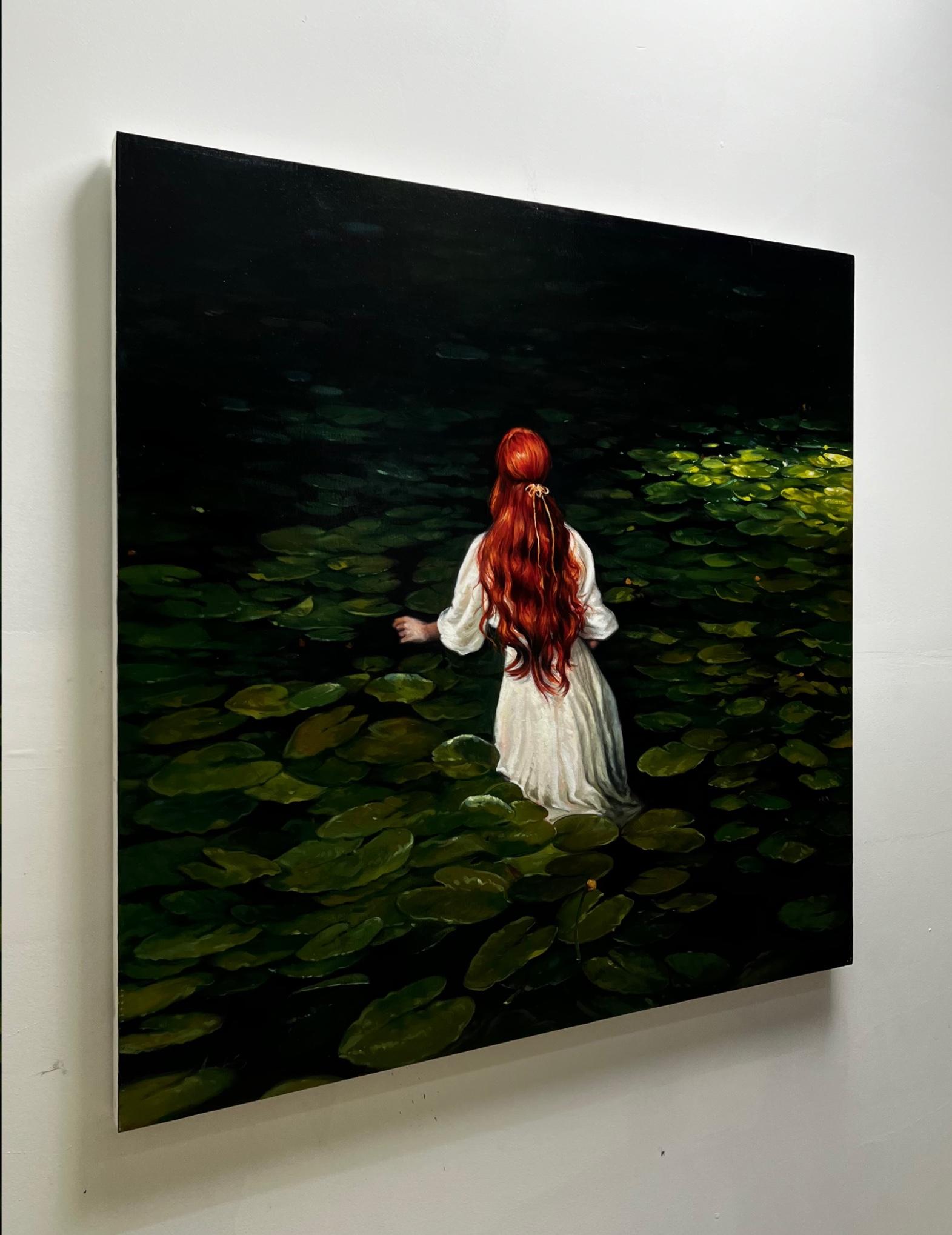 Immerso nell'oscurità, Pittura a olio - Painting di Jose Luis Bermudez
