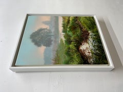 Amanecer en el humedal, Pintura al óleo