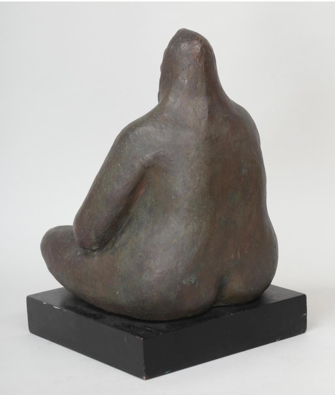 JOSE LUIS CUEVAS, Nursing Mother and Child, 1974, Bronze, Signed and Dated. In Good Condition For Sale In Southampton, NY