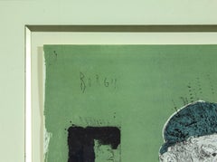 Lithographie encadrée "Borgia" de Jose Luis Cuevas de "Crimes by Cuevas" de 1968