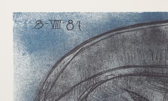 Coloso, lithographie surréaliste de Jose Luis Cuevas