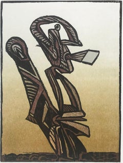 Jose Luis Cuevas, 'Fantasmas del Centro Histórico II', 2005, Woodcut, 20x15 in