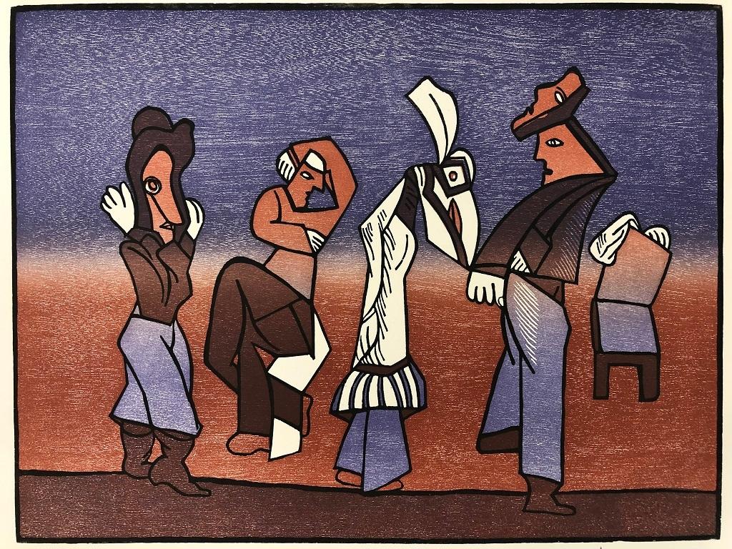 Jose Luis Cuevas, Mexican, woodcut, 2005 - Print by José Luis Cuevas