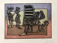 JOSE LUIS CUEVAS, Suite "About Life VIII" Mexican Master Fine Art Woodcut Signed