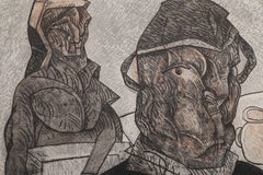 Juan Valle Alvarado Confesar para Maria Burga, Aguafuerte de Jose Luis Cuevas