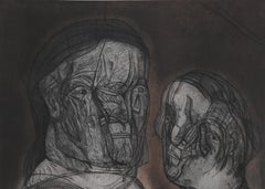 Justine y el Marquez de Sade, Surrealist Aquatint Etching by Jose Luis Cuevas