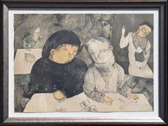 "Papeles de Salazar" Litografía Figurativa Surrealista Abstracta Moderna Ed. 95/100