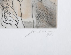 Self Portrait, Signed Surrealist Etching by José Luis Cuevas