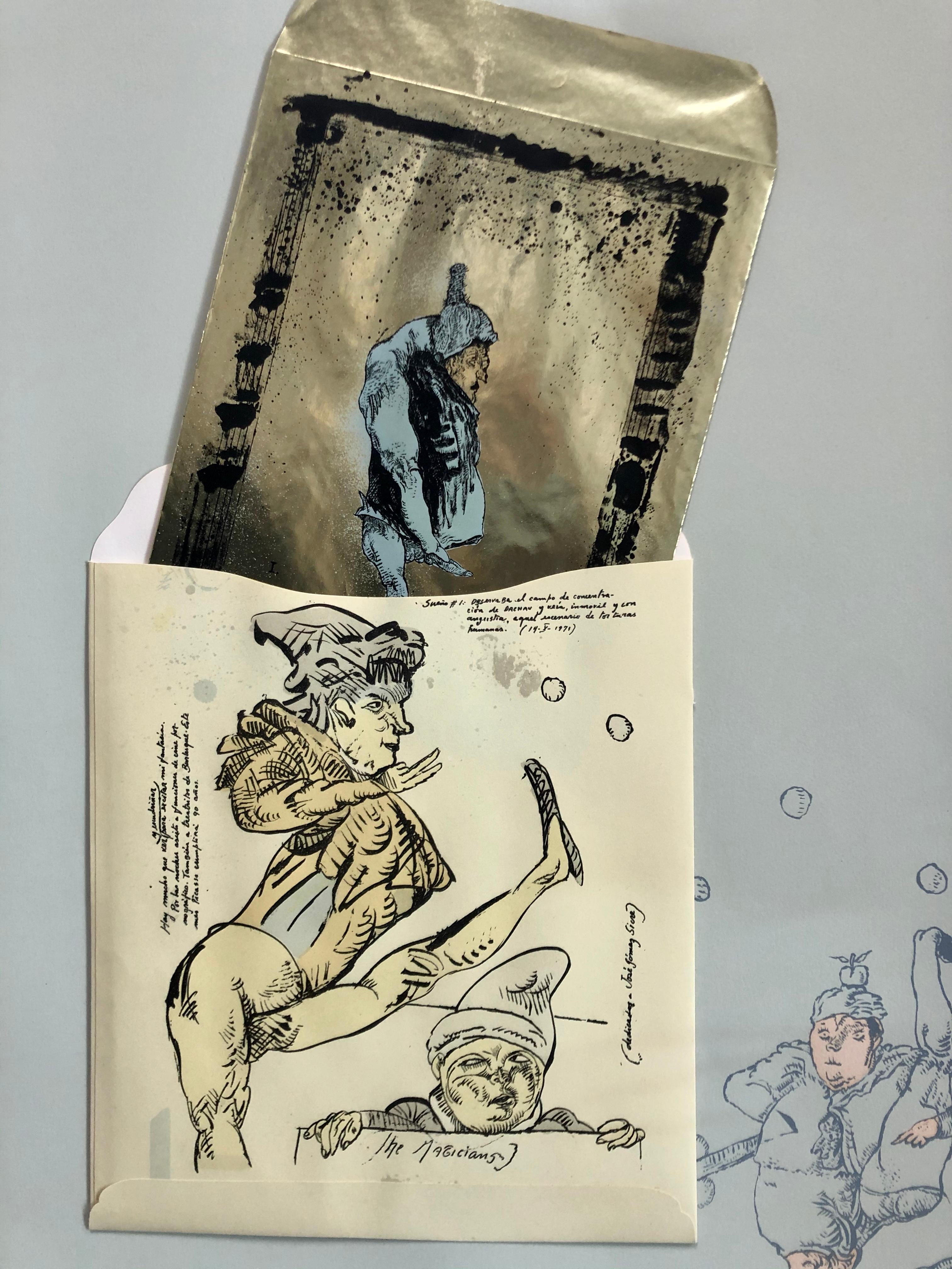 The Magicians Botschaft von Cuevas' Komödien  (Moderne), Print, von José Luis Cuevas