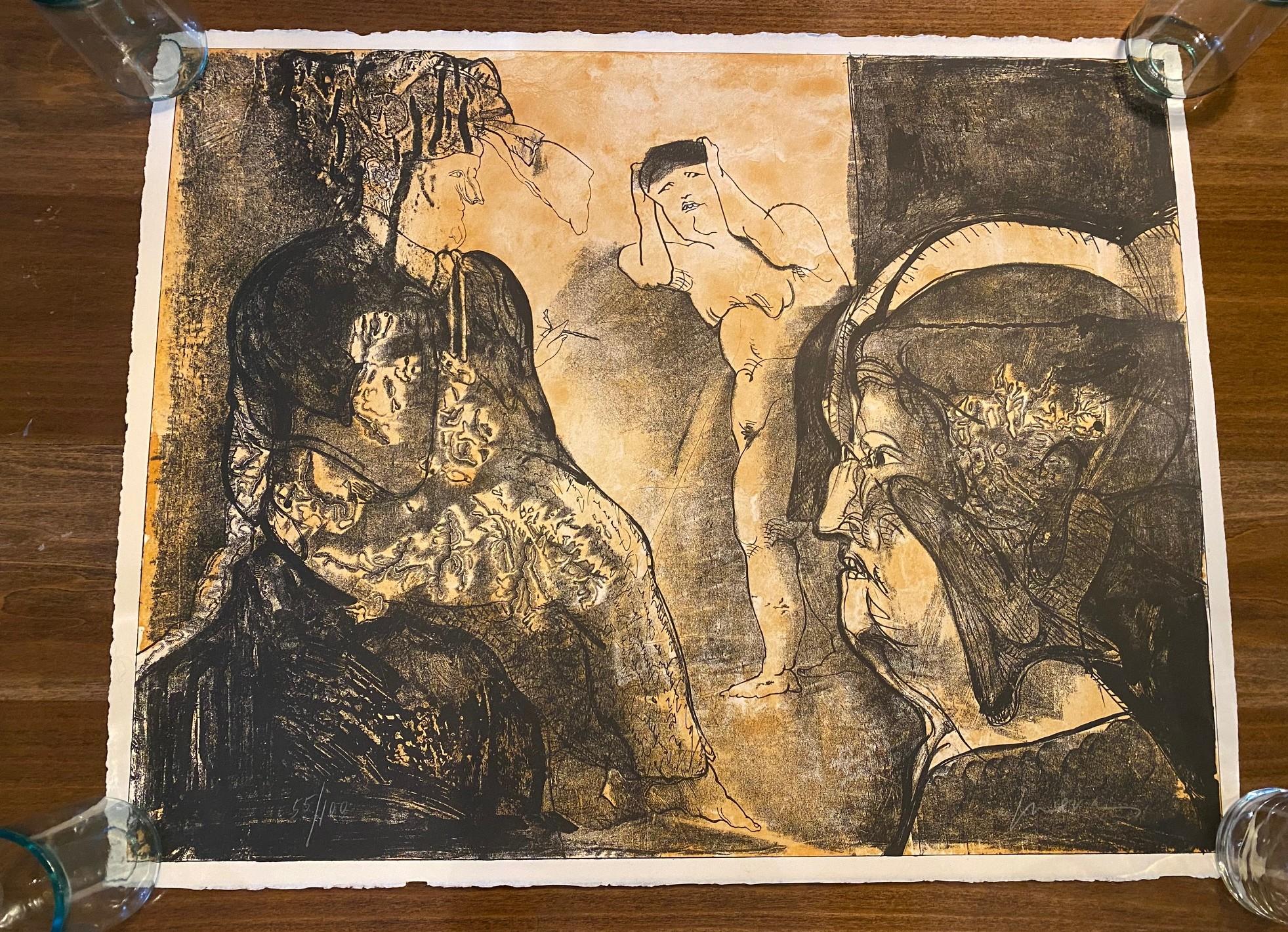 José Luis Cuevas Signed Limited Ed. Mexican Lithograph Lo Feo de Este Mundo III For Sale 9