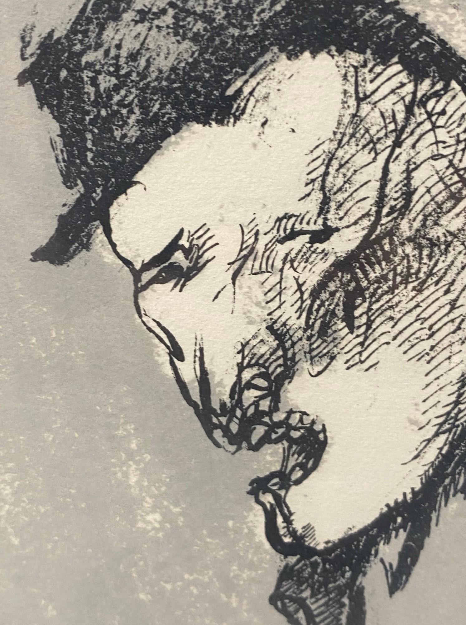 José Luis Cuevas, stampa litografica messicana firmata in edizione limitata Prigionieri, 1968 in vendita 6