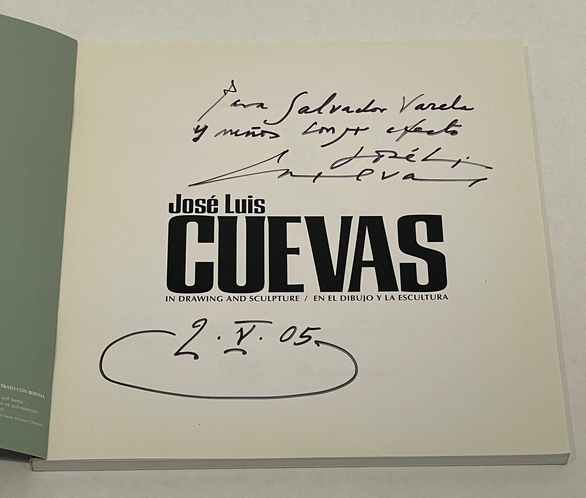 Jose Luis Cuevas Signed Molaa Museum of Latin American Art Drawing and Sculpture In Good Condition For Sale In North Hollywood, CA