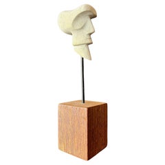 Limestone Sculpture by Jose Luis Martinez Gomez, 1960's 