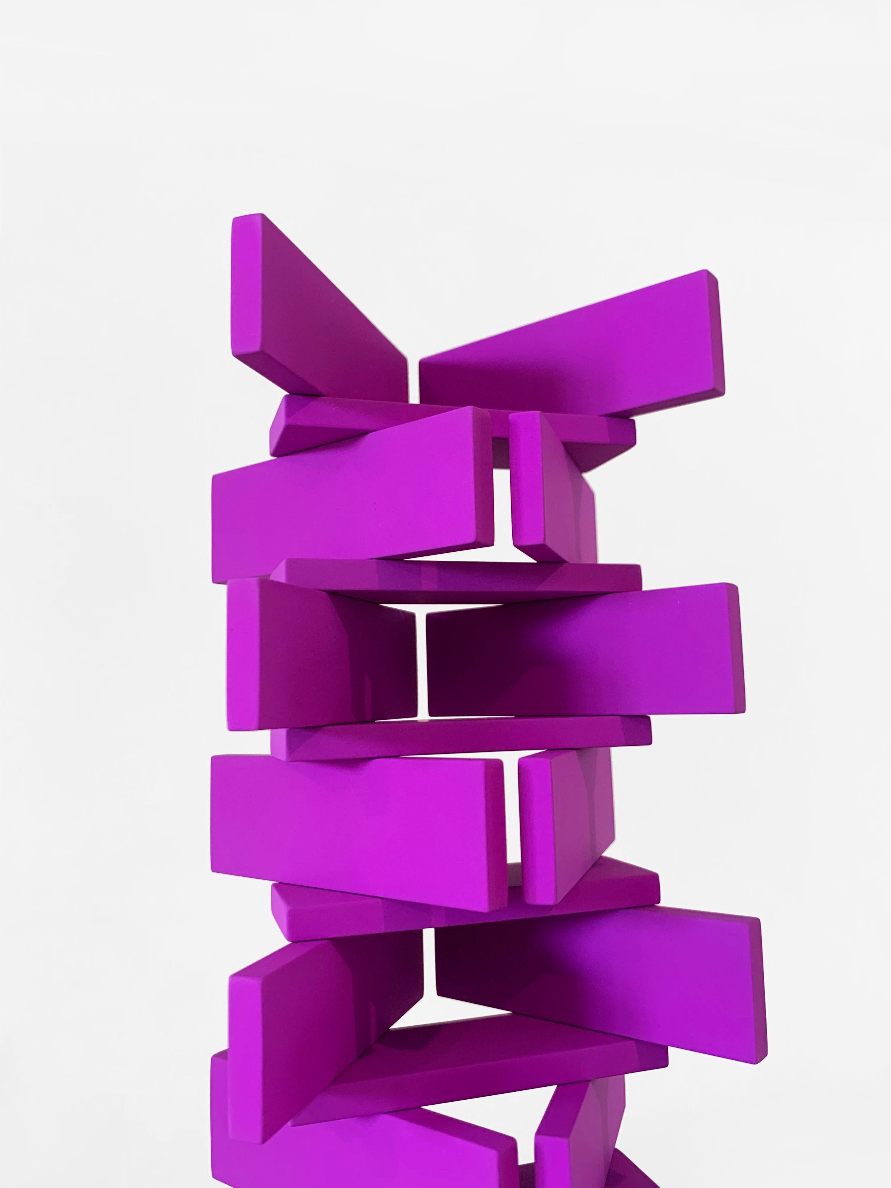 VRTXS - Neon Violet , Contemporary Art, Abstract Sculpture, 21st Century For Sale 4