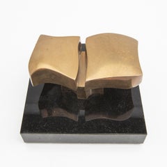 Jose Luis Sanchez, Skulptur aus massiver Bronze, Spanien, 1970, signiert