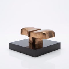 Jose Luis Sanchez Solid Bronze Sculpture Spain 1970 Signed