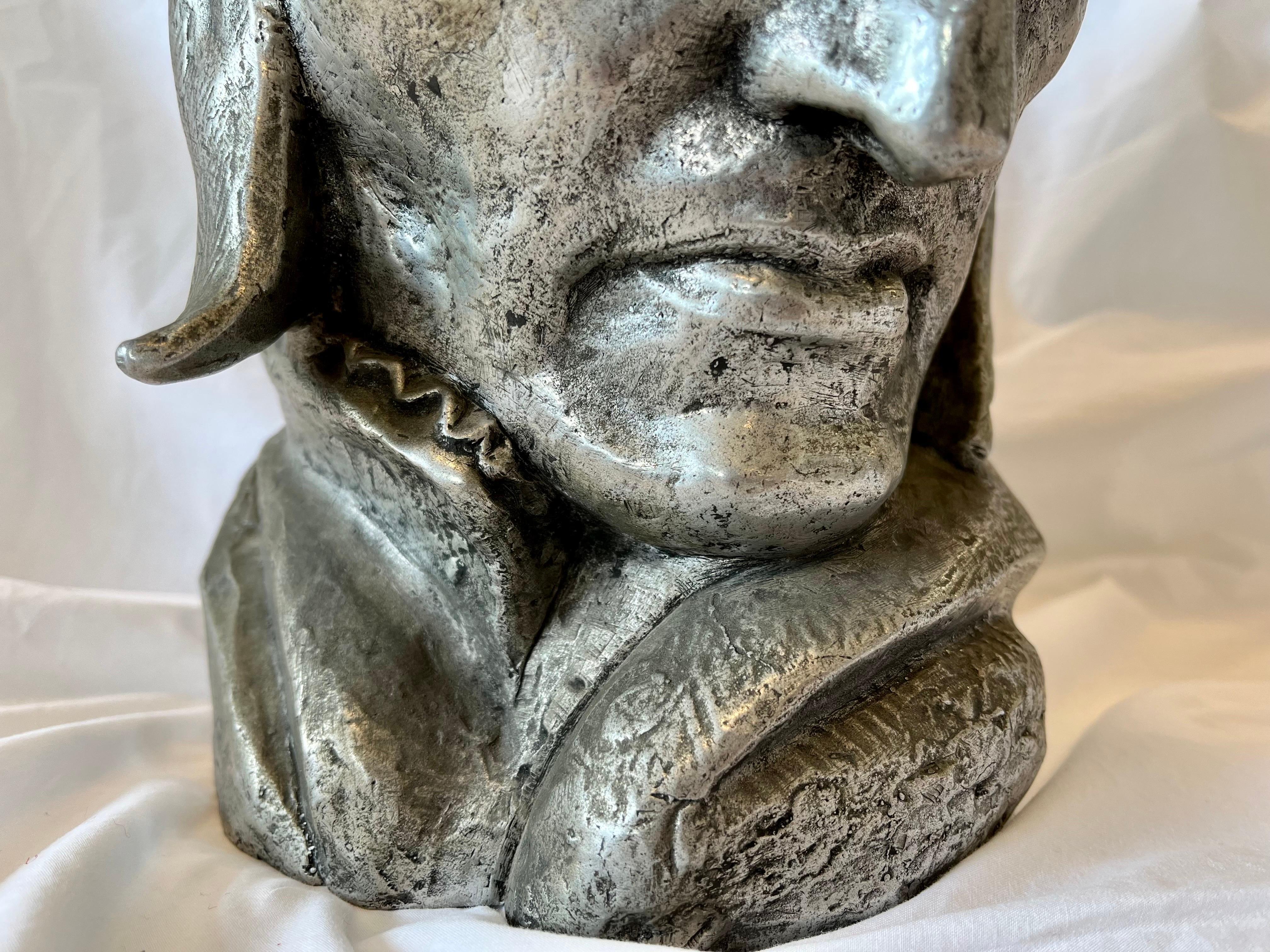 Jose Luis Zorrilla De San Martin Bust Sculpture of Dante Alighieri Uruguay 1933 For Sale 3