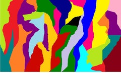 LLUVIA DE COLORES, peinture, acrylique sur toile