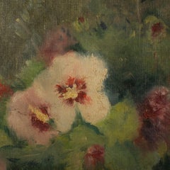 José MANGE (1866-1935) Still life with carnations, impressionist.