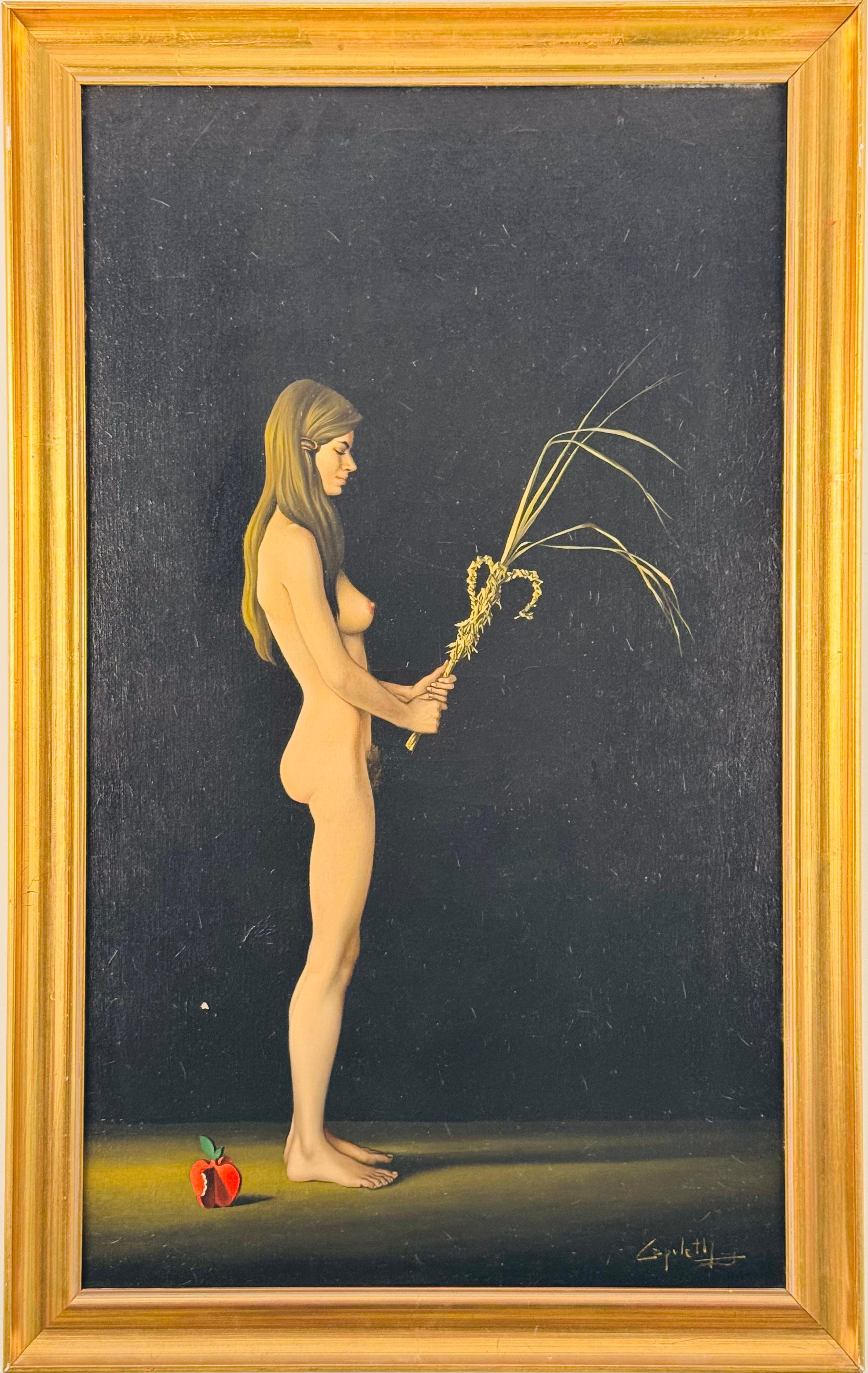 Jose Manuel Capuletti Nude Painting - Iris con rama de olivo