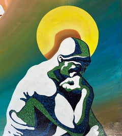 Artist Jose Manuel Giraldez Ramos Abstract Acrylic on Canvas Painting