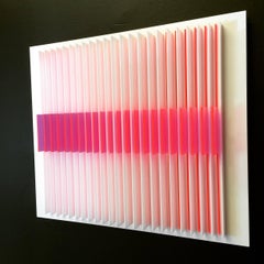 Hot Pink Comp - sculpture murale cinétique