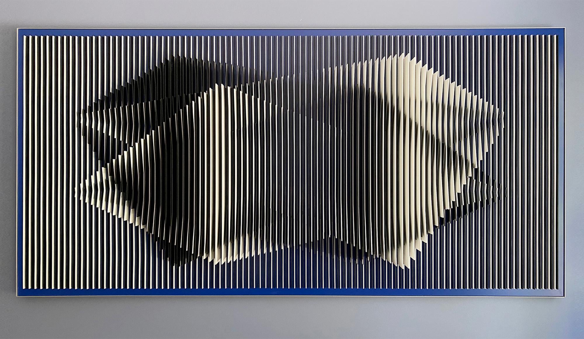 Jose Margulis Abstract Sculpture – Dual Perspectives'', Abstrakte, geometrische, kinetische Wandkunst