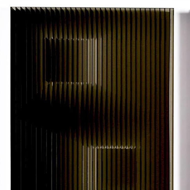Gold Slides (Red and black) - diptych kinetic wall sculpture by J. Margulis - Sculpture by Jose Margulis