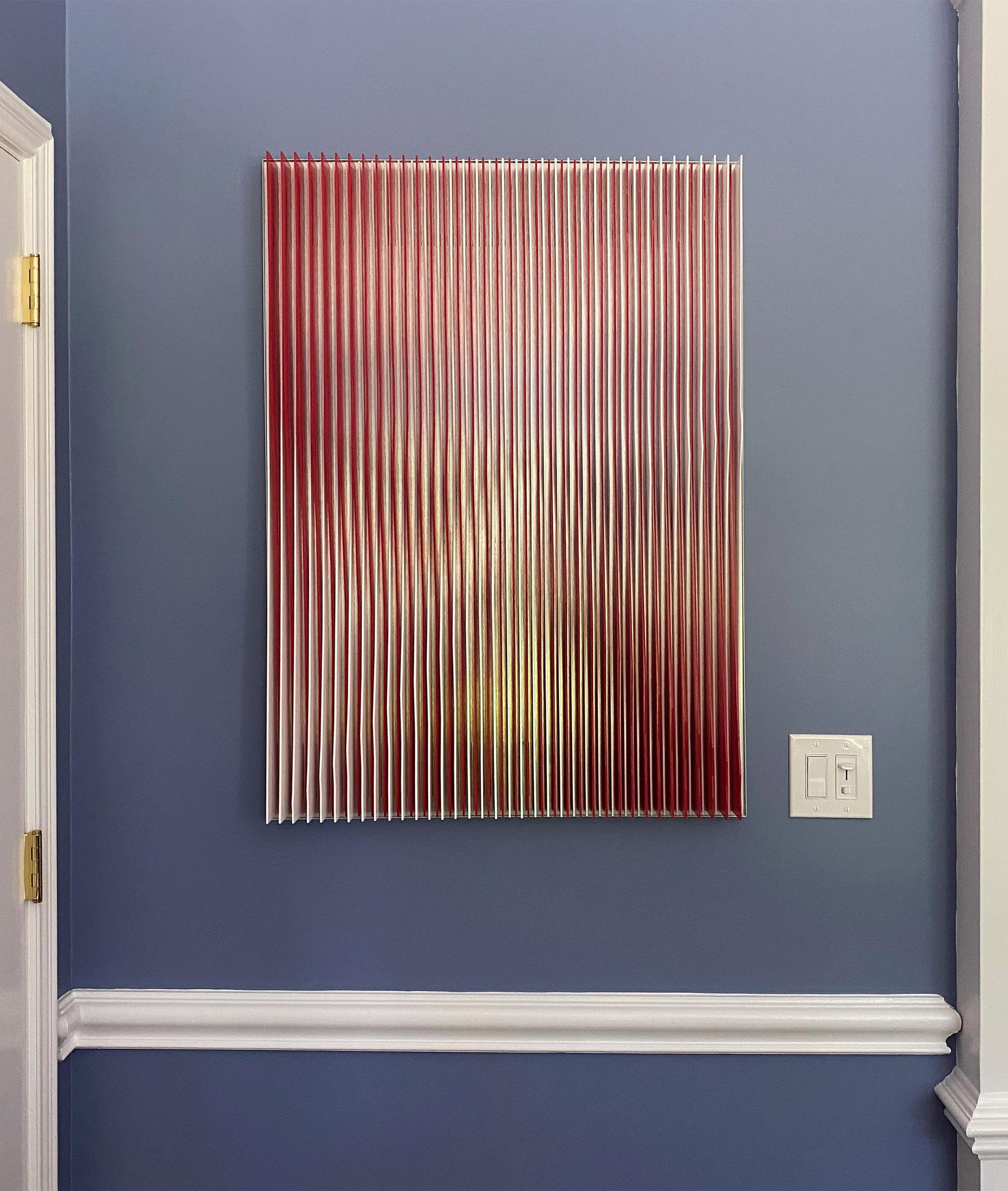 « Juxtapos Red & Grey », art mural cinétique en vente 10