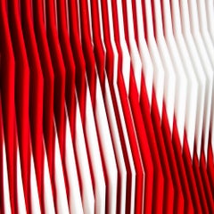 'Juxtapos Red & Grey', Kinetic Wall Art