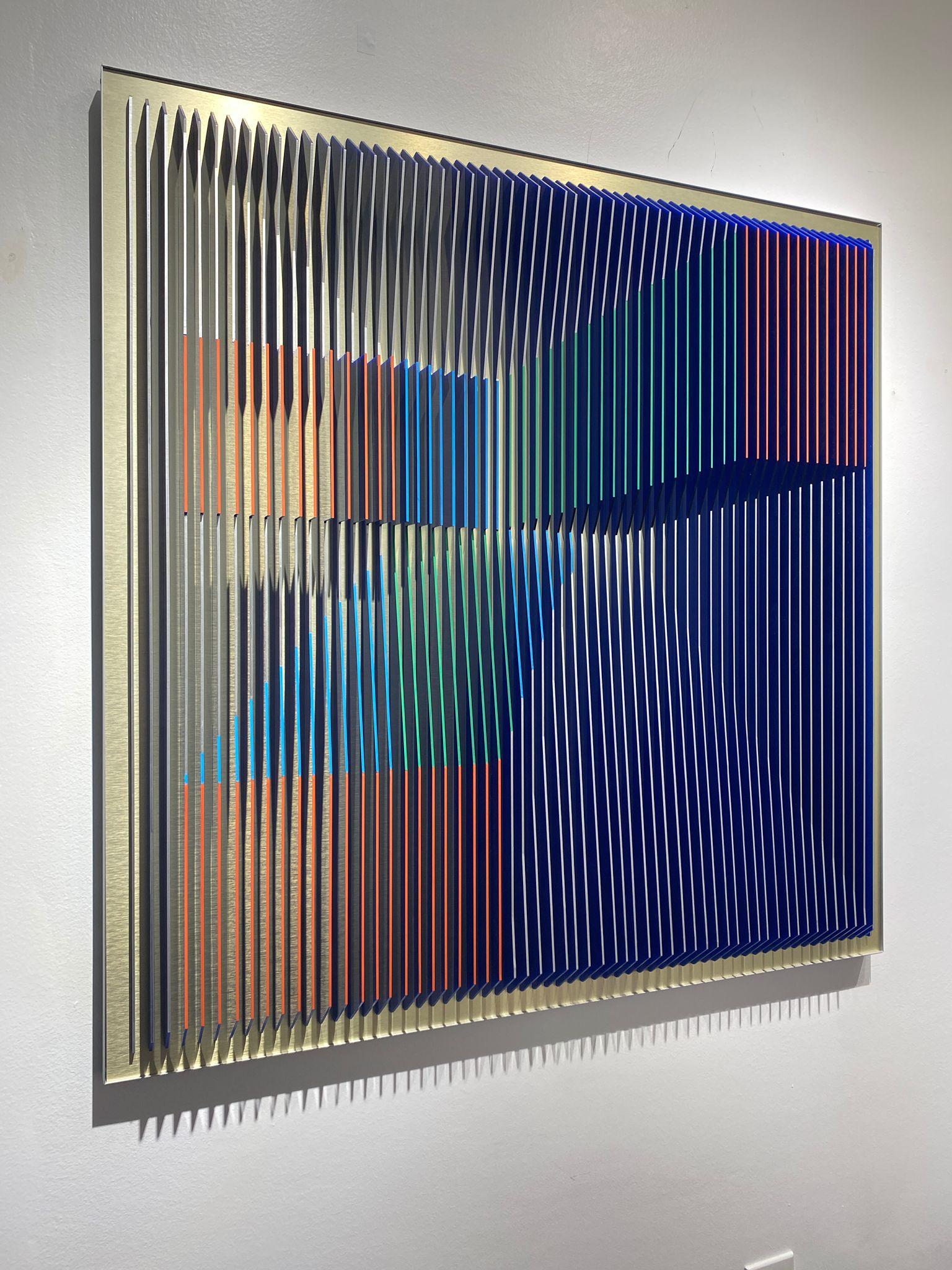 Jose Margulis Abstract Sculpture – Mind Realms – Geometrische abstrakte kinetische Kunst von J. Margulis