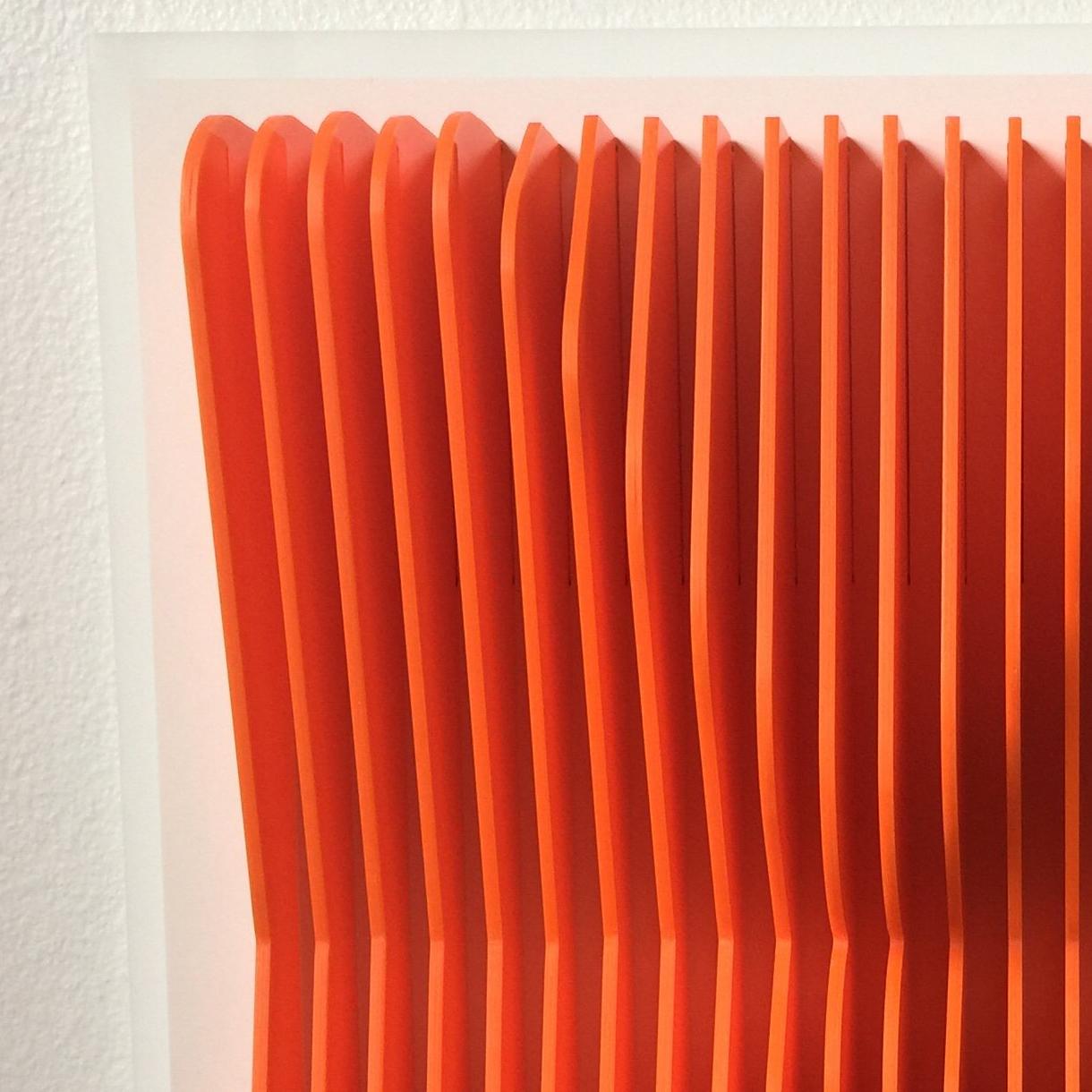 Pinched Orange - Abstract Geometric Sculpture by Jose Margulis