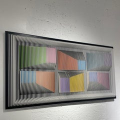 Prayer flags - kinetic wall sculpture by J. Margulis