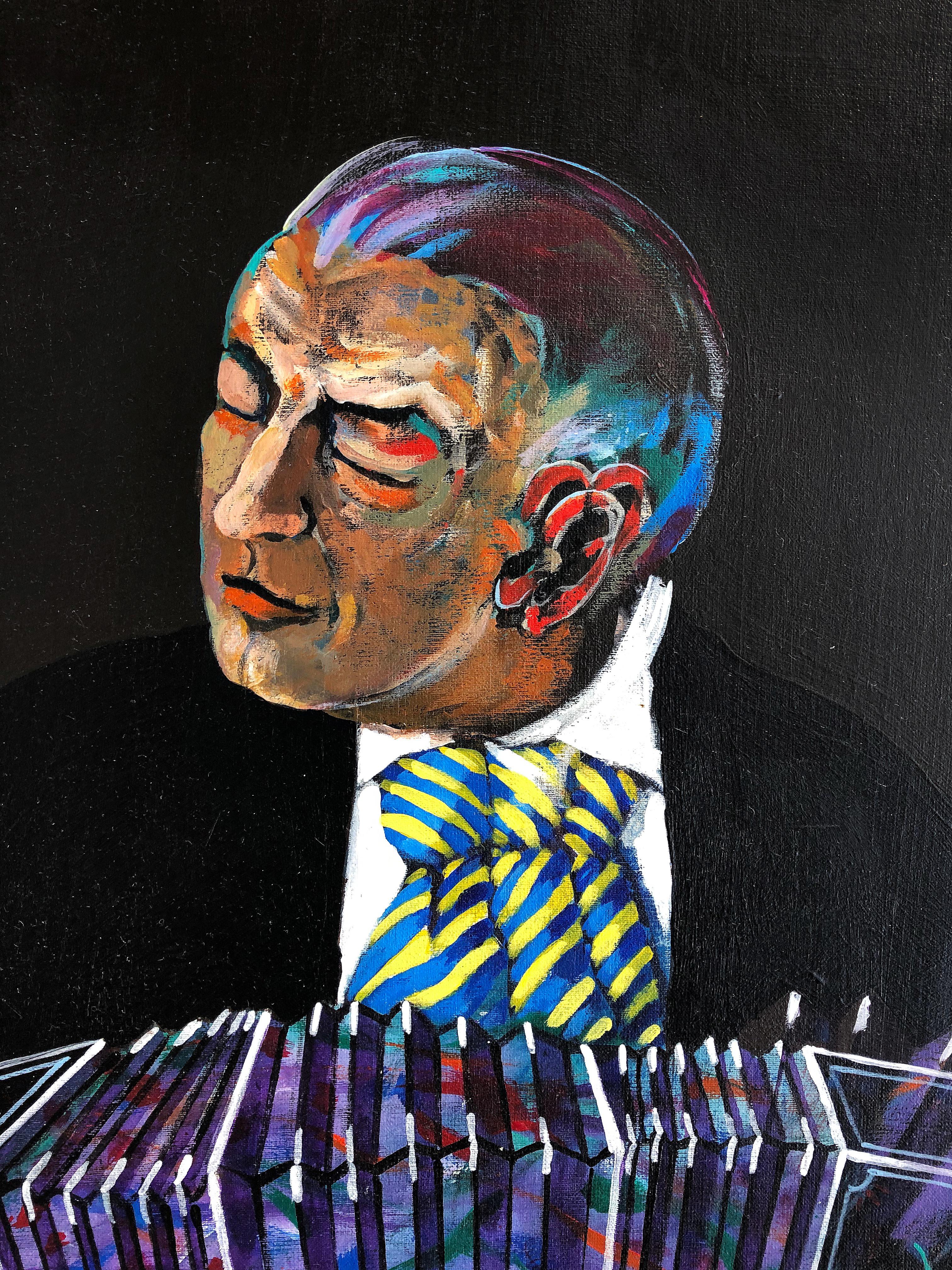 Jose Maria Ansalone Homme à l'accordéon peinture sur toile

Nous proposons à la vente une exquise peinture acrylique sur toile représentant un homme jouant un tango, réalisée par le célèbre artiste argentin Jose Mario Ansalone et intitulée 