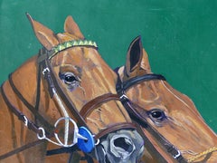 Jose Maria Ansalone Equestrian Polo Horse Painting, Oil on Canvas