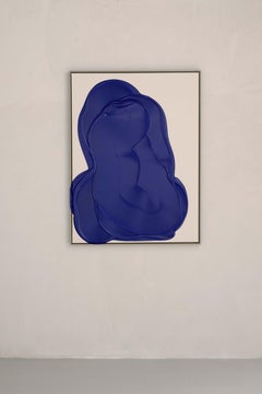 Pittura astratta a rilievo in blu vibrante di José María de Aurora Contemporary