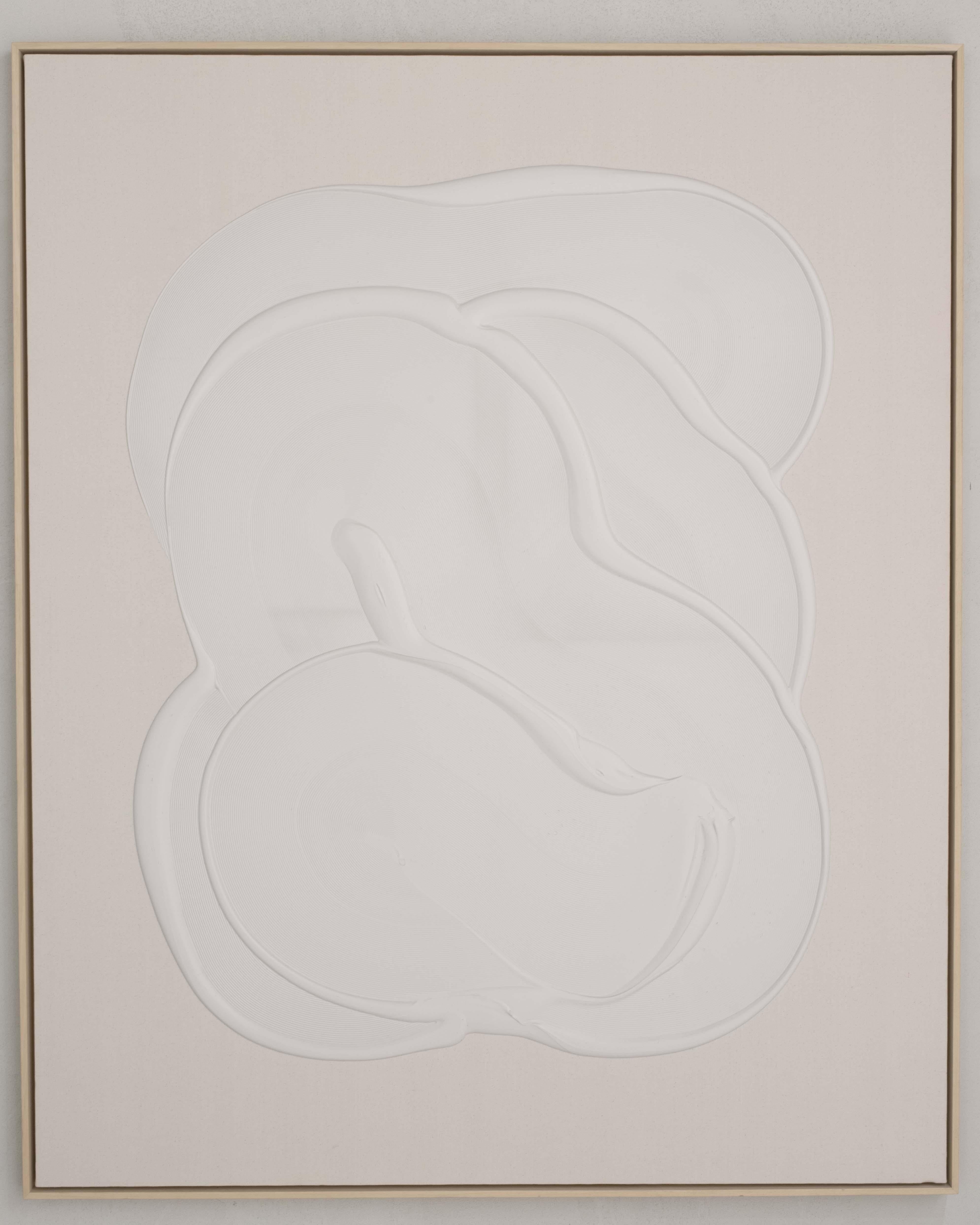 Pittura astratta a rilievo in bianco vibrante di José María de Aurora Contemporary