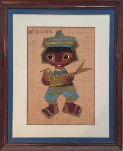 Niño mexicano con pájaro