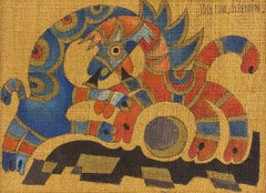 Mexican Folk Art "Two Horses" Circus Scene