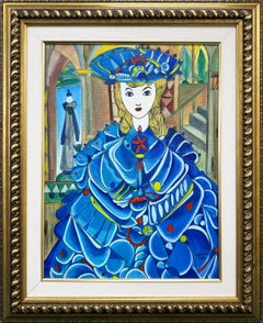 Serie Habaneras, Original Oil Painting, Hand Signed, 1990, Framed